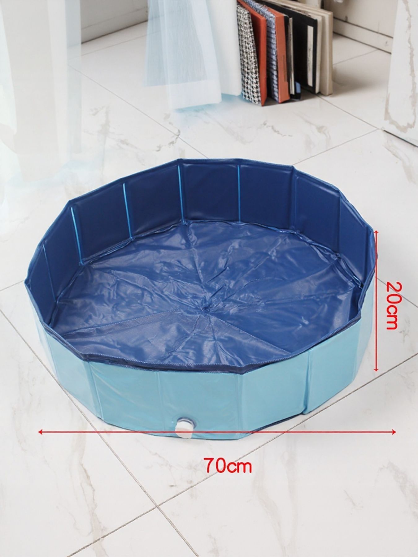 Foldable Plastic Pet Bath Pool with Side Drain – view 5