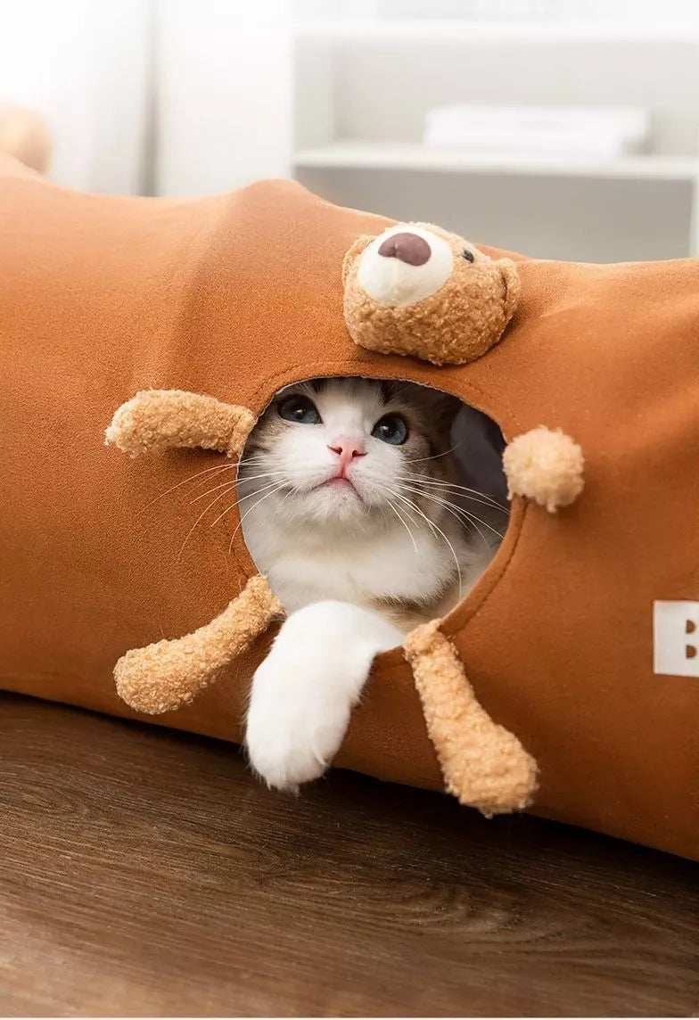 Foldable Polyester Cat Tunnel Toy – Collapsible Pop-Up Play Tunnel for Cats – view 2