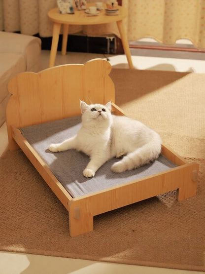 Foldable Wooden Pet Bed – Elevated Raised Bed for Dogs & Cats, S & L – view 6