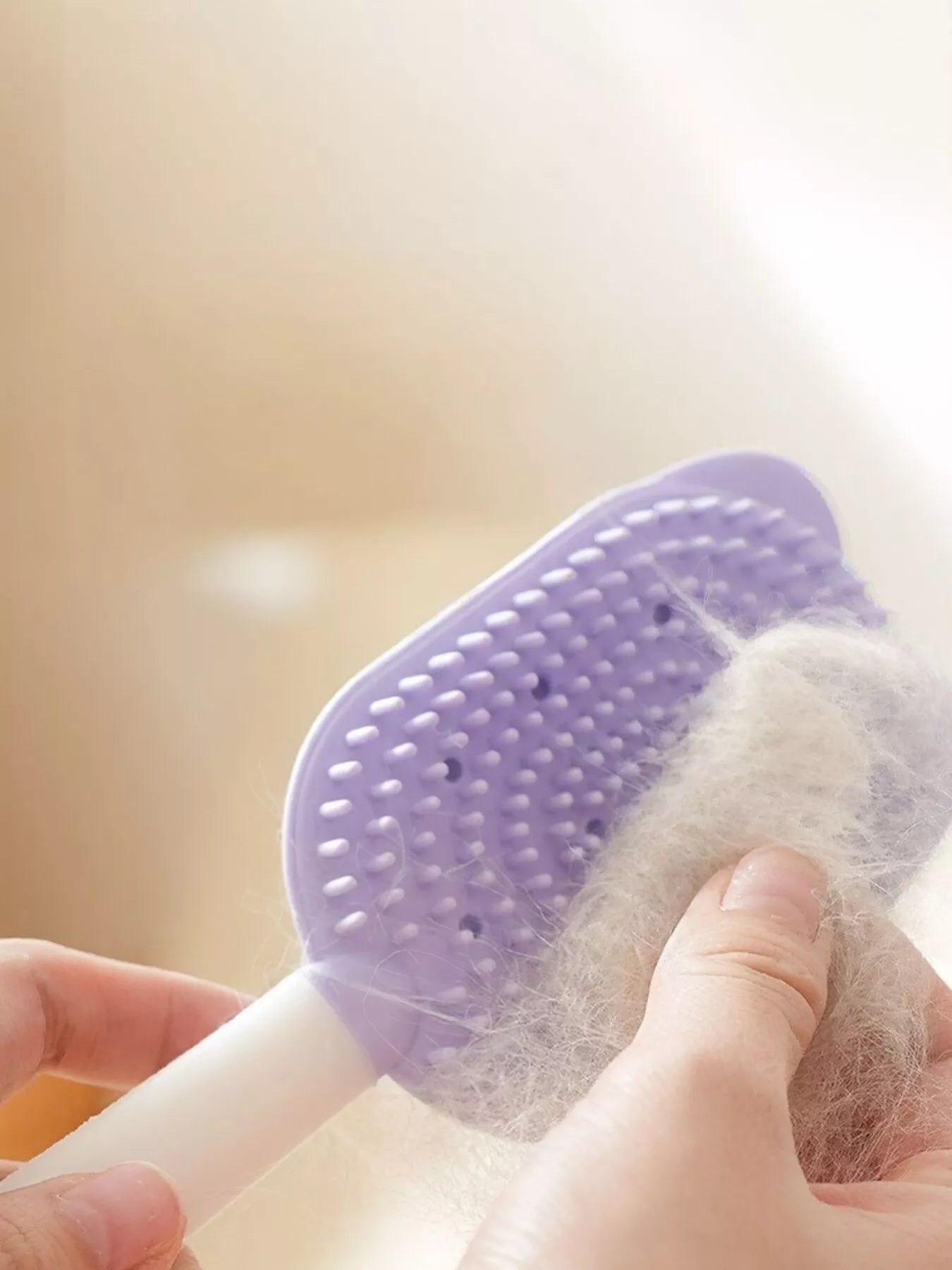 Gentle Silicone Pet Hair Remover Brush – ABS Grooming Brush for Dogs & Cats – view 4