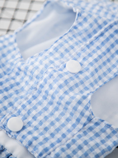 Gingham Ruffle Lace Pet Dress – Vintage-Inspired Dog & Cat Summer Dress – view 4