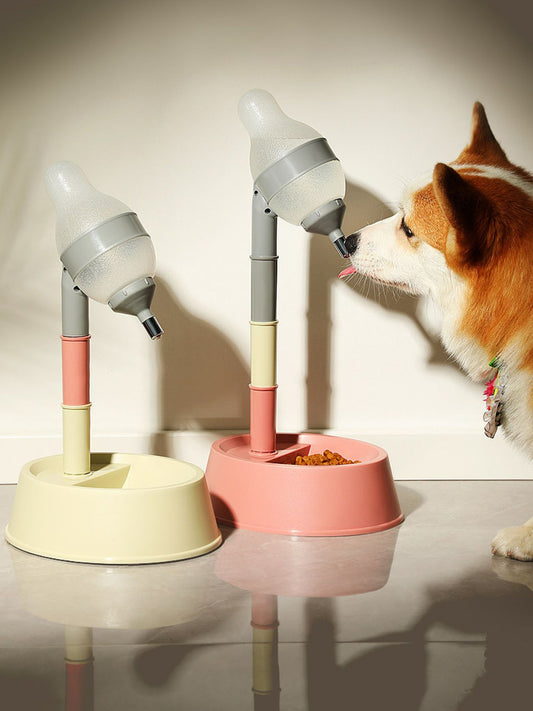 Gravity-fed automatic water dispenser pet bowl for dogs and cats