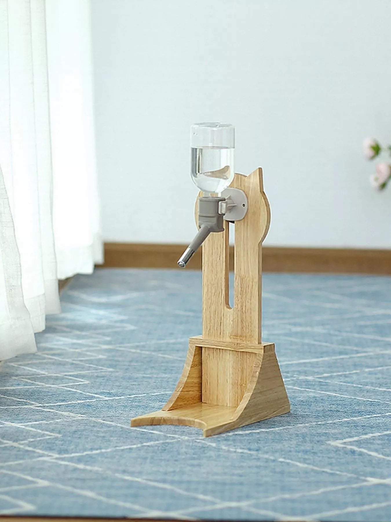 Gravity-Fed Wooden Pet Water Dispenser – view 3