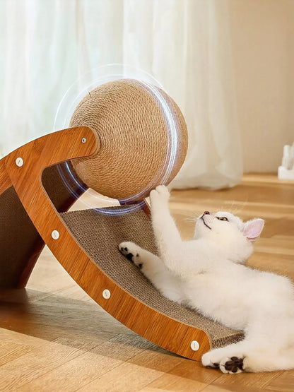 Interactive Ball & Ramp Cat Scratching Post with Toy – view 7