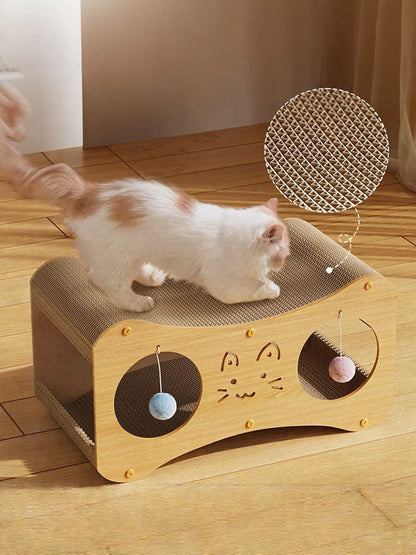 Interactive Cat Scratcher Lounge Bed with Toy Balls – view 5
