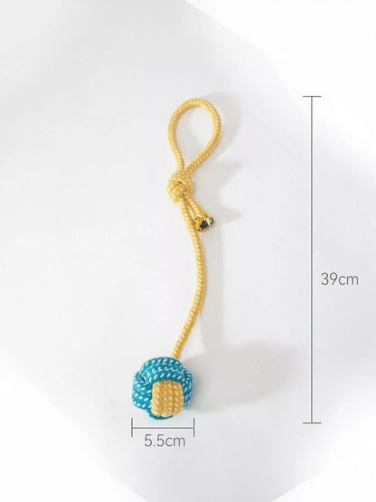 Interactive Cotton Rope Knot Pet Toy – Durable Tug & Chew Toy for Dogs & Cats – view 10