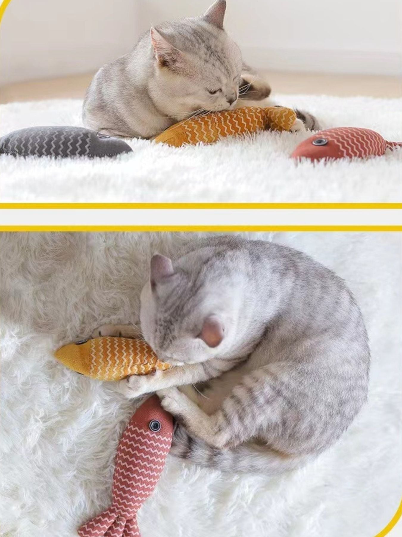 Interactive Fish Shape Polyester Pet Plush Toy – Soft Stuffed Toy for Cats & Dogs – view 10