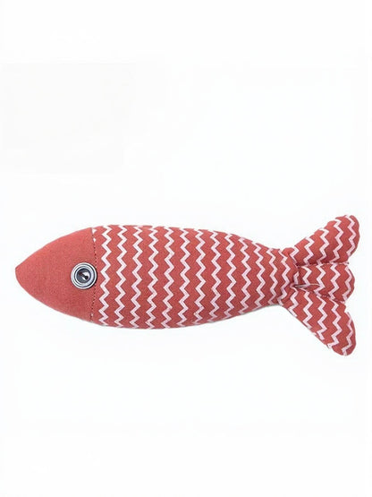 Interactive Fish Shape Polyester Pet Plush Toy – Soft Stuffed Toy for Cats & Dogs – view 4