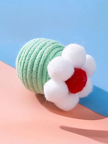Interactive Flower Design Squeaky Pet Toy – Cotton Cord Sound Toy for Dogs & Cats – view 10