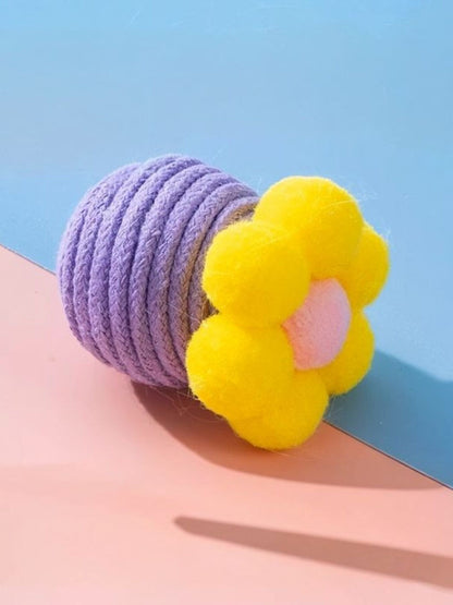 Interactive Flower Design Squeaky Pet Toy – Cotton Cord Sound Toy for Dogs & Cats – view 12
