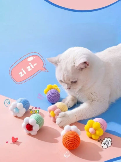 Interactive Flower Design Squeaky Pet Toy – Cotton Cord Sound Toy for Dogs & Cats – view 3