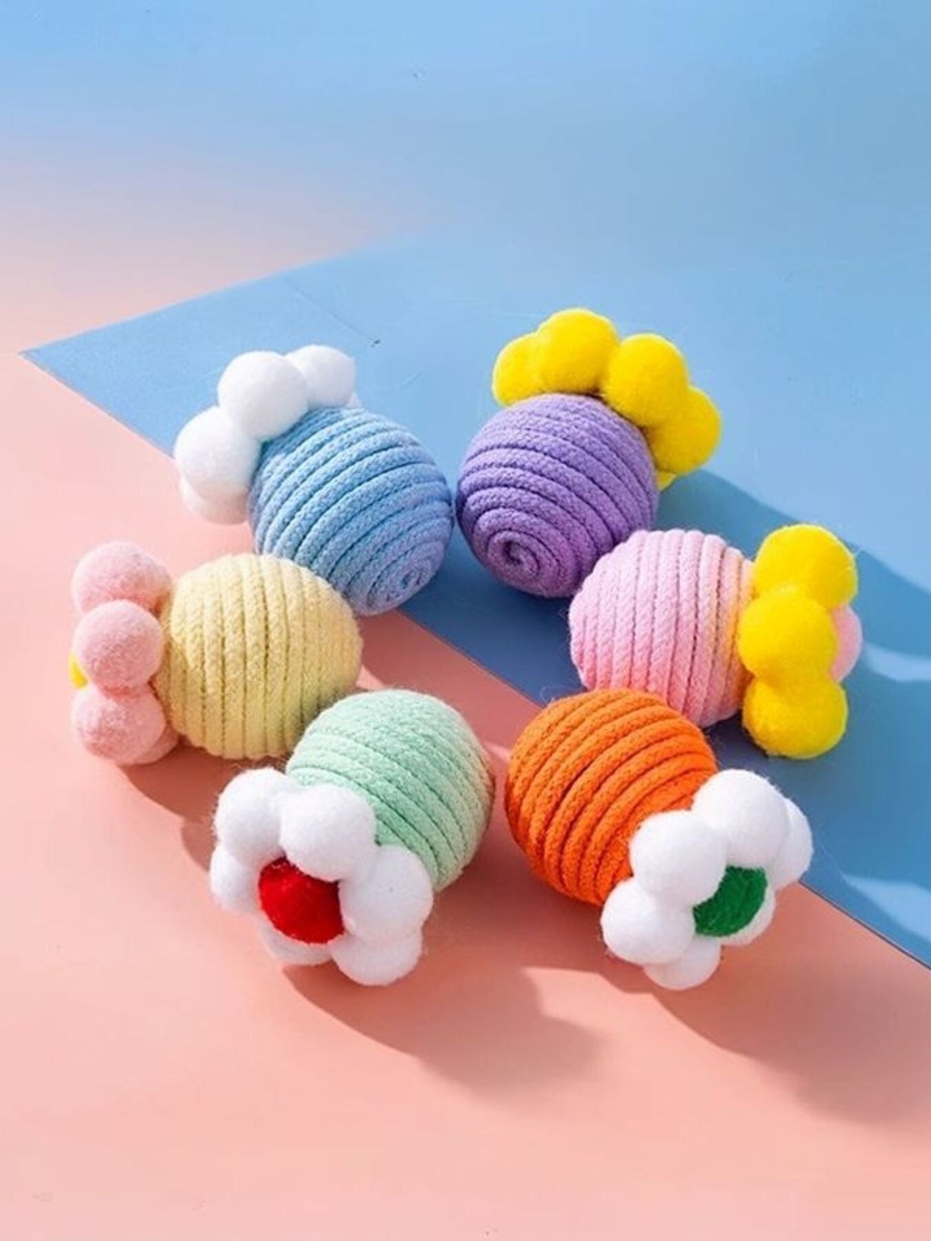 Interactive Flower Design Squeaky Pet Toy – Cotton Cord Sound Toy for Dogs & Cats – view 4