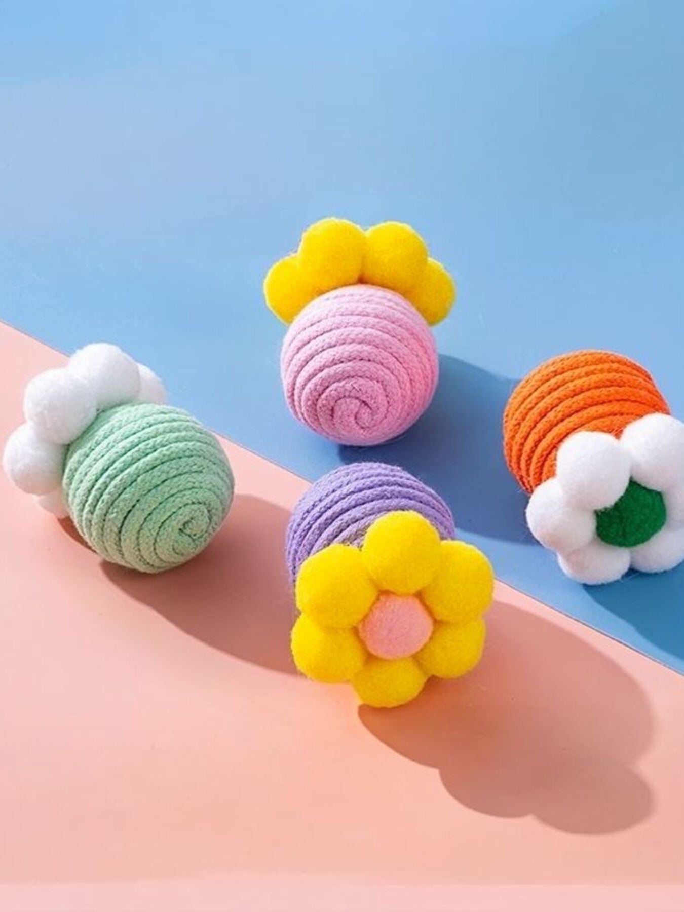 Interactive Flower Design Squeaky Pet Toy – Cotton Cord Sound Toy for Dogs & Cats – view 5