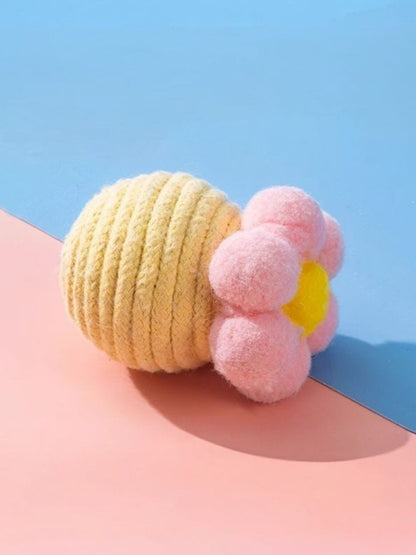Interactive Flower Design Squeaky Pet Toy – Cotton Cord Sound Toy for Dogs & Cats – view 7