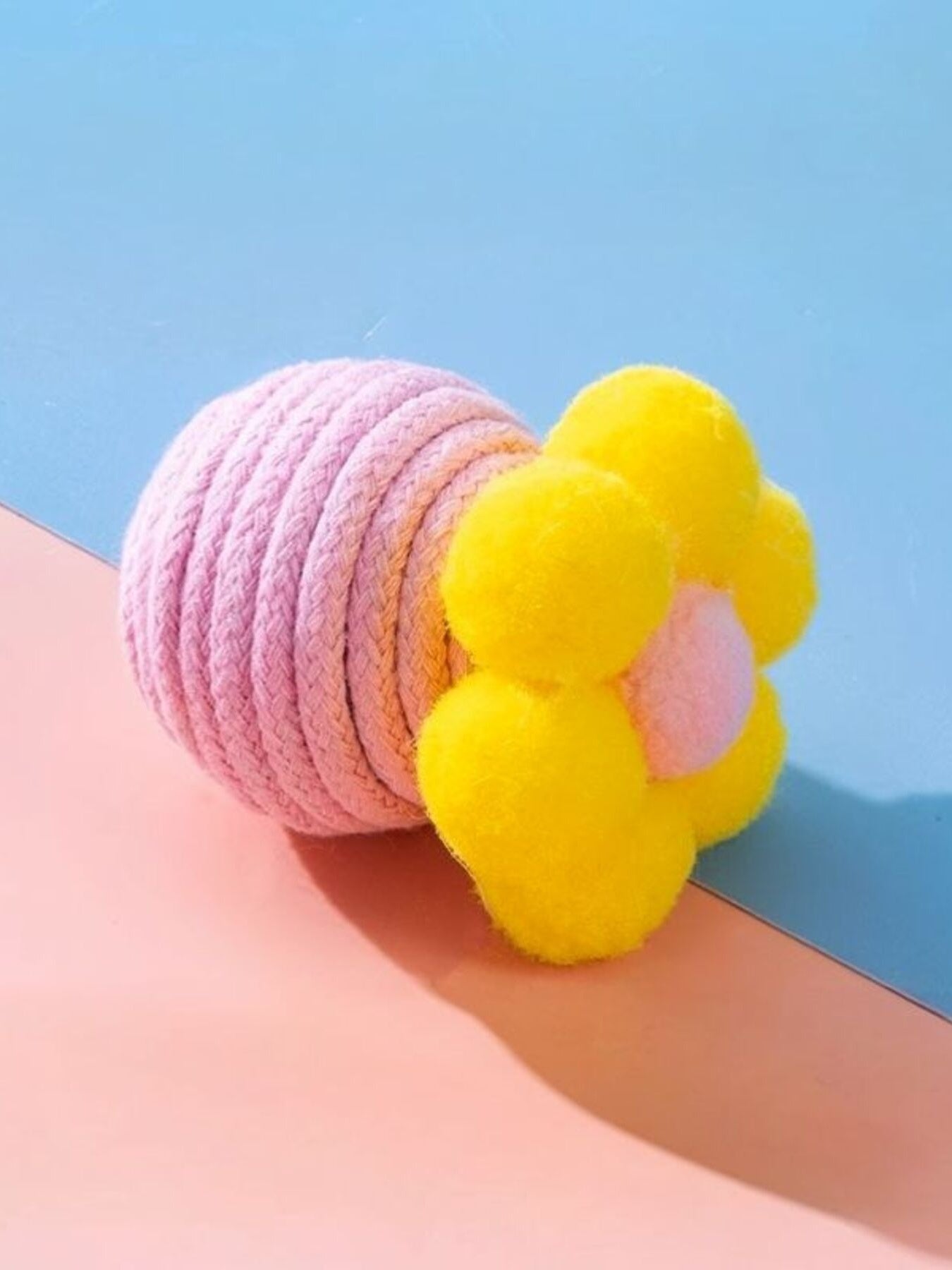 Interactive Flower Design Squeaky Pet Toy – Cotton Cord Sound Toy for Dogs & Cats – view 8