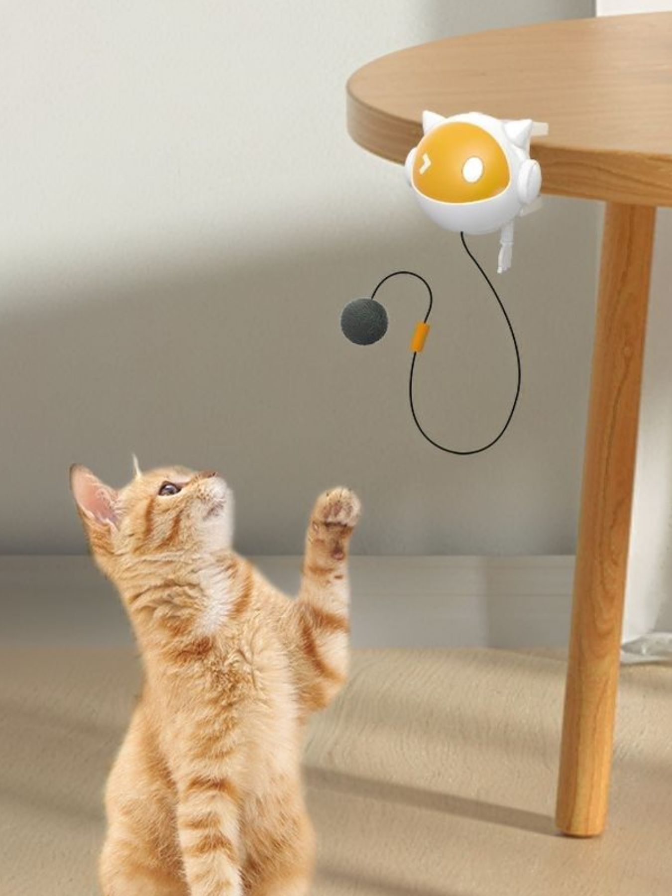 Interactive Hanging Cat Teaser Toy with Ball – Electric ABS Dangling Toy for Cats – view 2