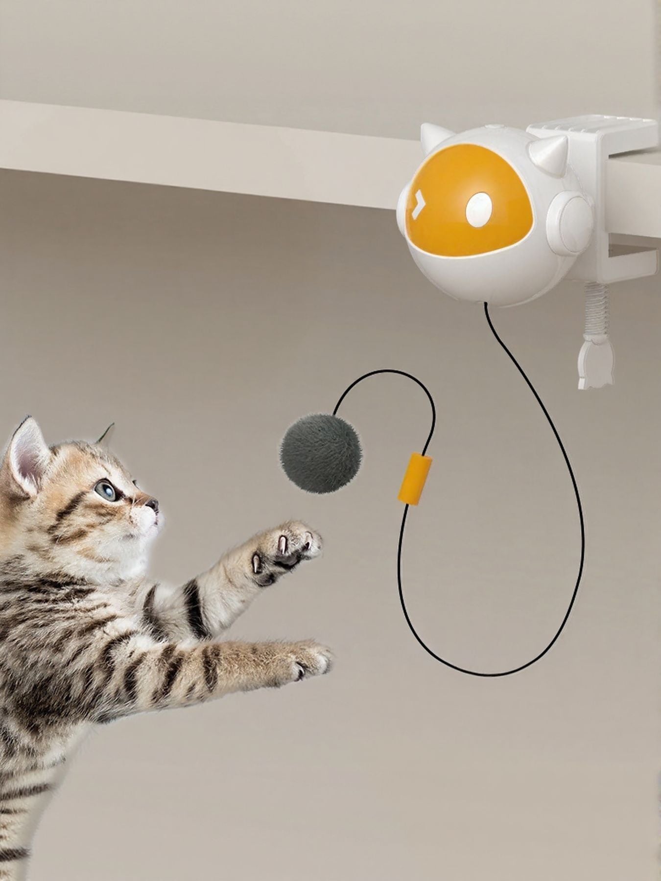 Interactive Hanging Cat Teaser Toy with Ball – Electric ABS Dangling Toy for Cats – view 4