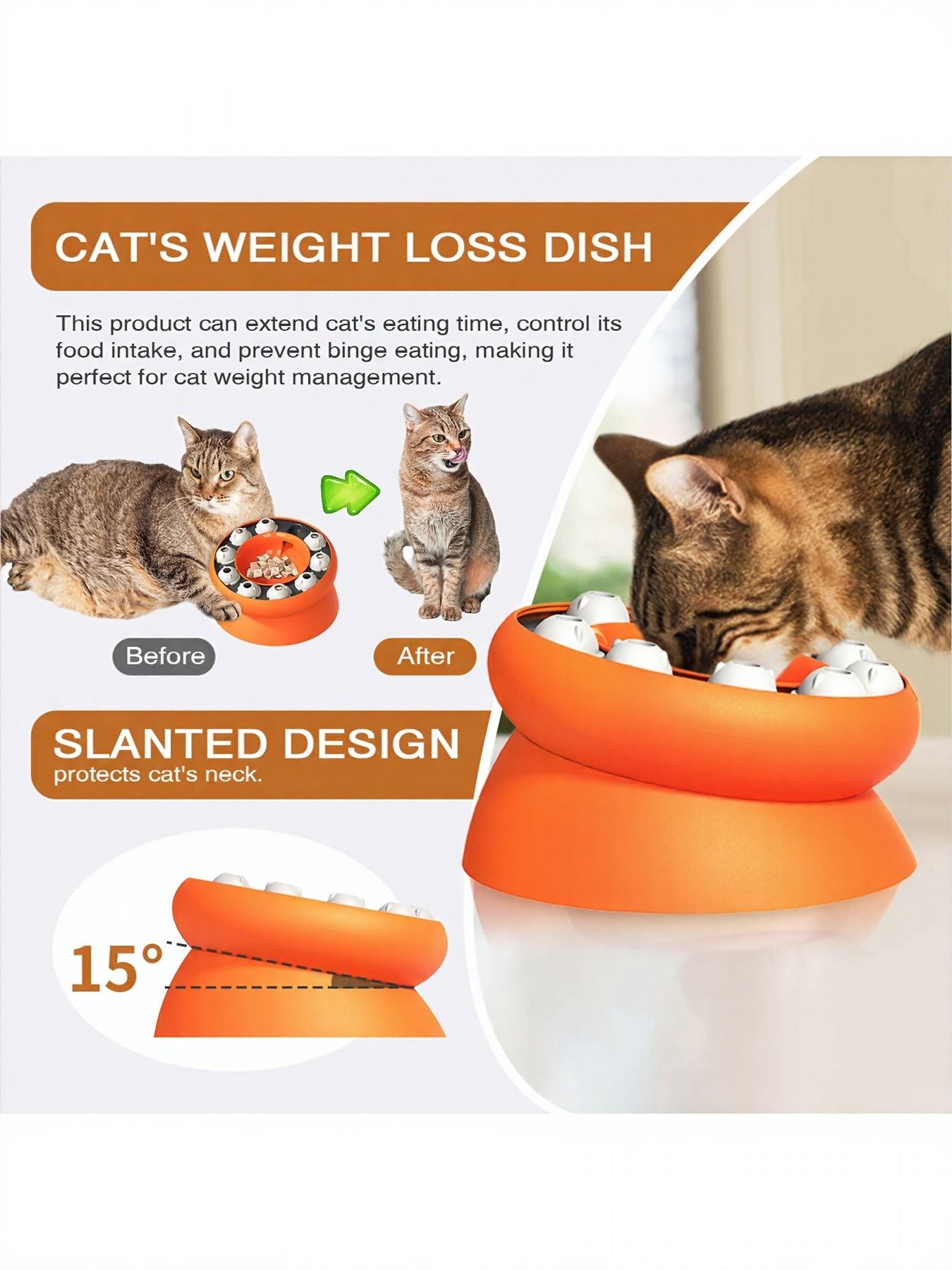 Interactive Plastic Cat Treat Dispenser Puzzle Toy – Mental Enrichment Feeder for Cats – view 3