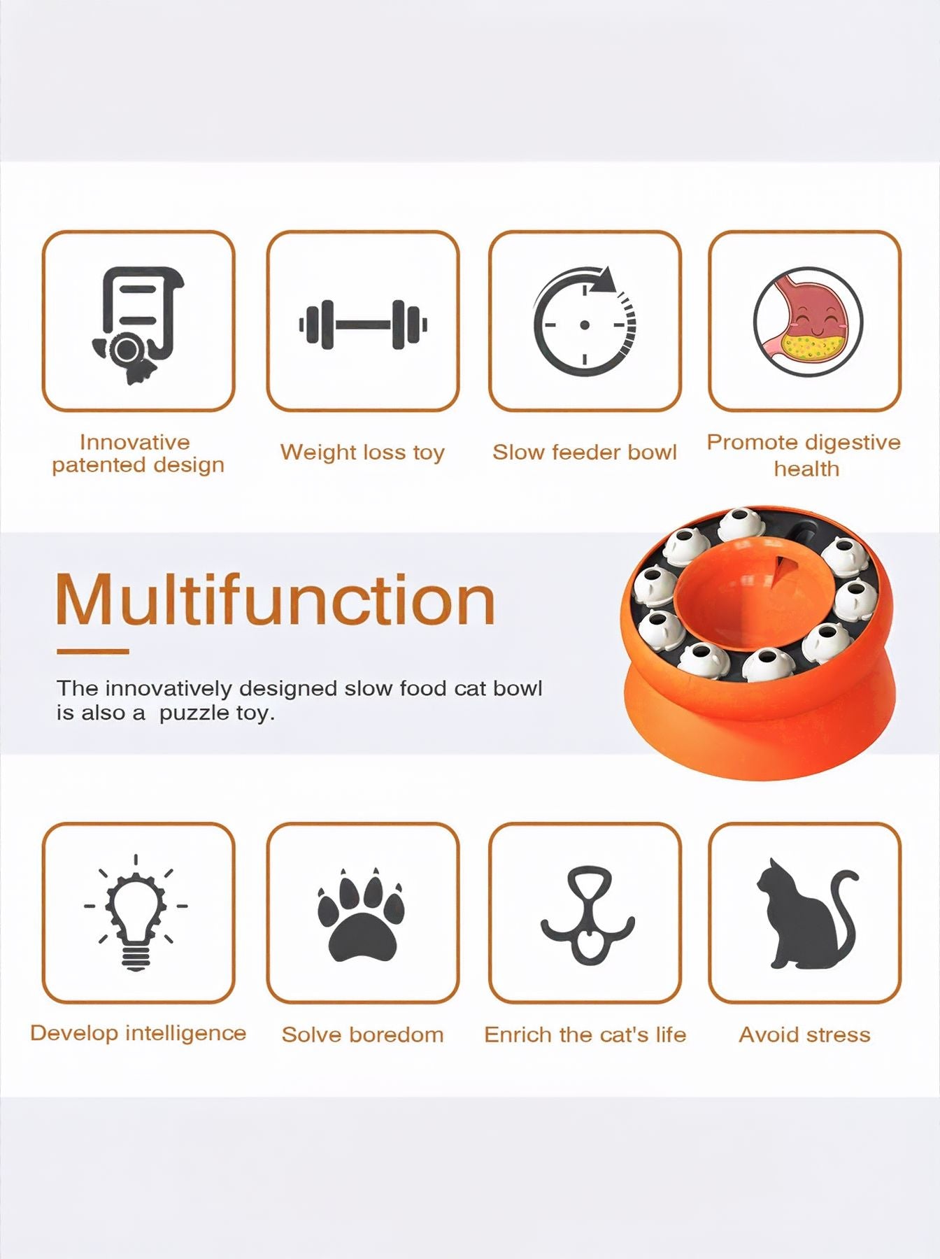 Interactive Plastic Cat Treat Dispenser Puzzle Toy – Mental Enrichment Feeder for Cats – view 7