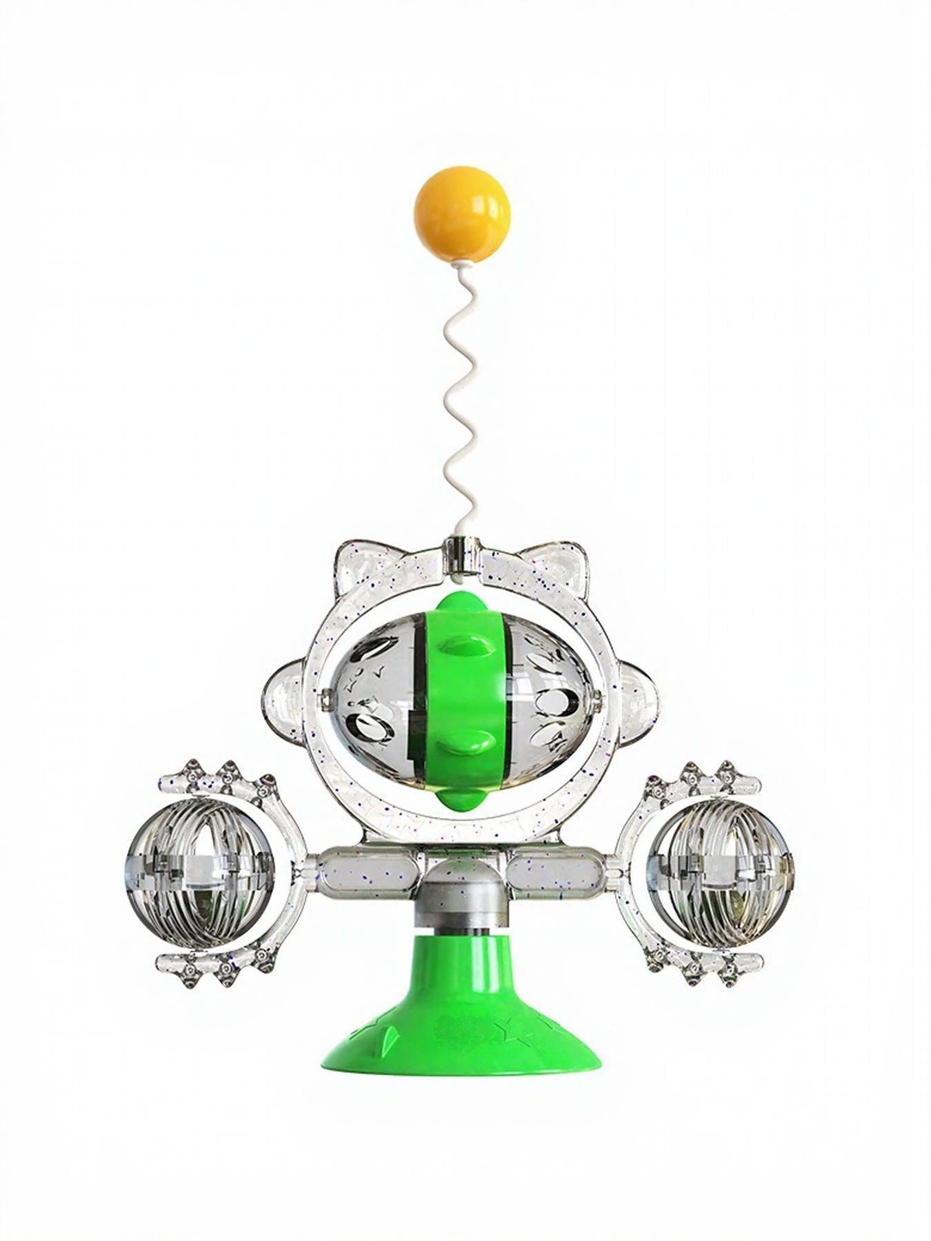Interactive Rotating TPR Cat Toy Set with Suction Cup – Spinning Teaser for Cats – view 10