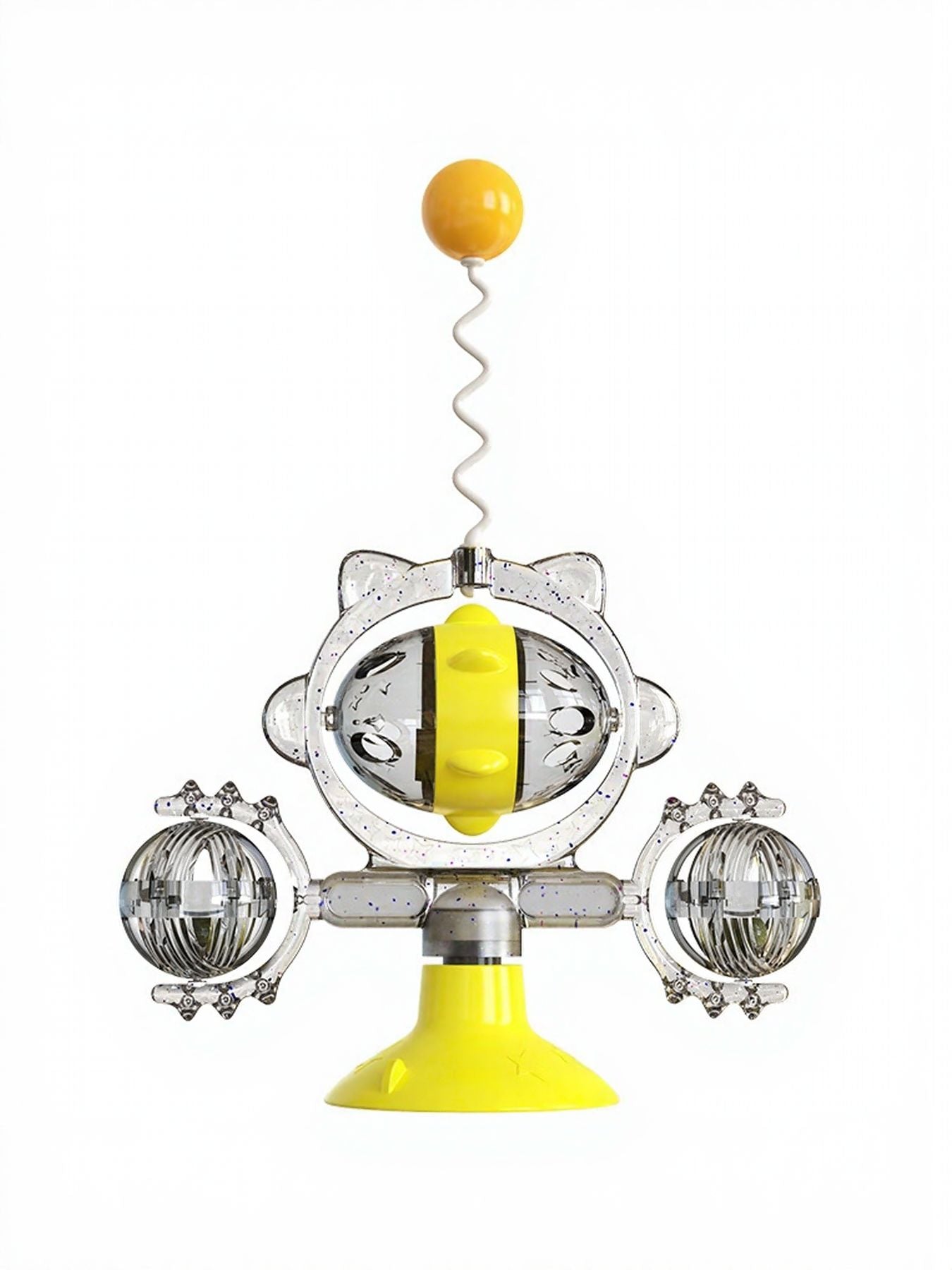 Interactive Rotating TPR Cat Toy Set with Suction Cup – Spinning Teaser for Cats – view 11