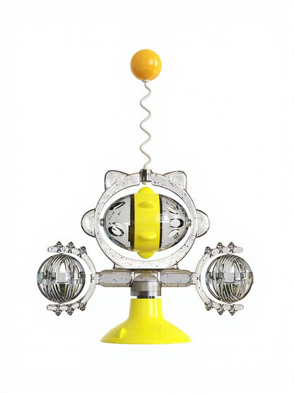 Interactive Rotating TPR Cat Toy Set with Suction Cup – Spinning Teaser for Cats – view 11