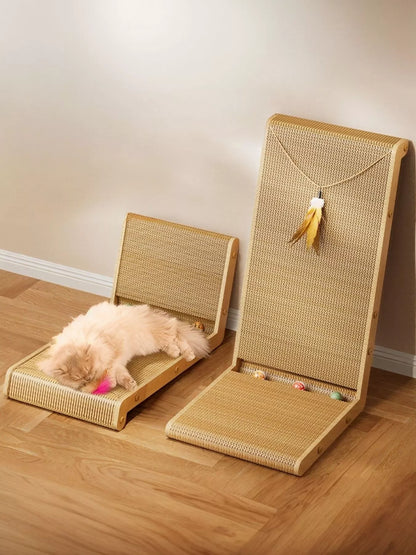 Interactive Sisal Cat Scratching Post with Dangling Toy – 4-Piece Set, S & L – view 2