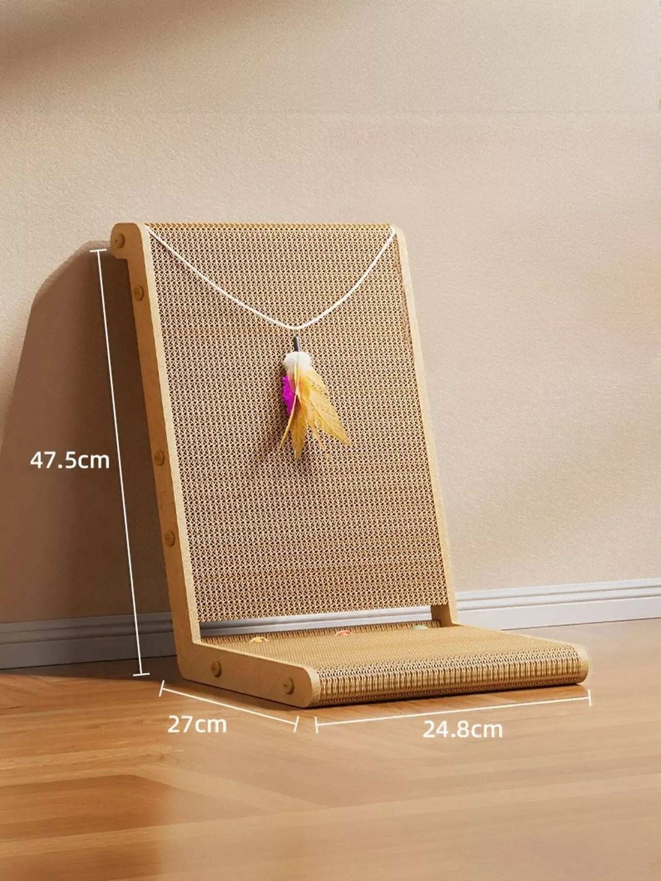 Interactive Sisal Cat Scratching Post with Dangling Toy – 4-Piece Set, S & L – view 4
