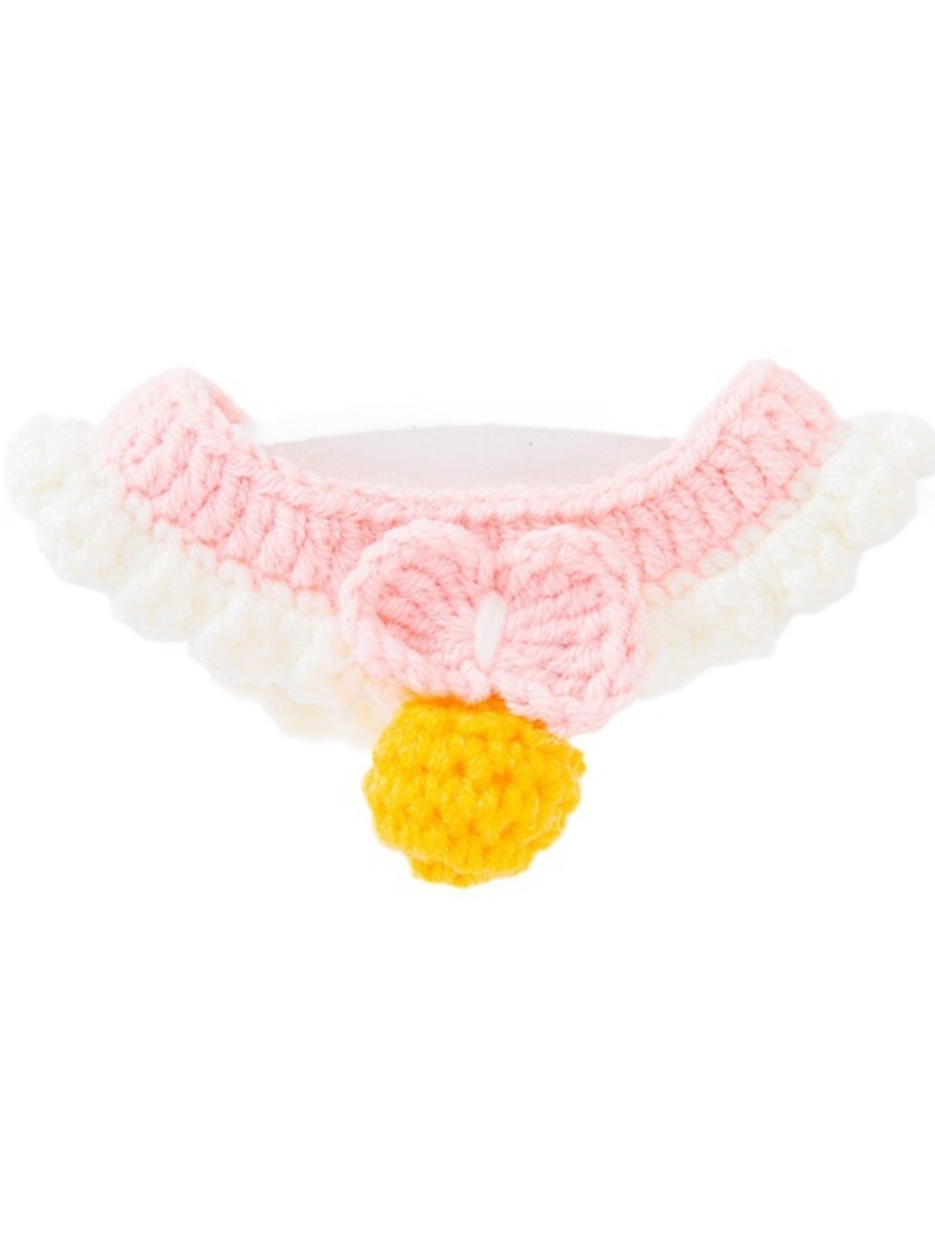 Knitted Pet Scarf – Buttoned Bow-Detail Neck Scarf for Dogs & Cats – view 9