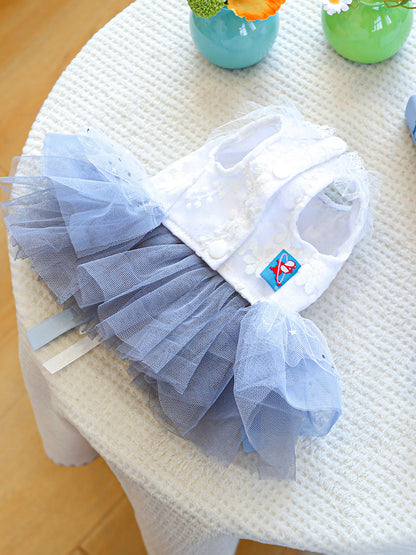 Lace Tutu Layered Pet Dress with Bow – Polyester Party Dress for Dogs & Cats – view 5