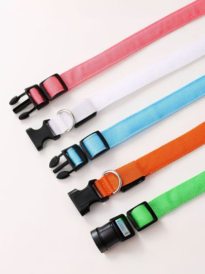 LED Glowing Pet Collar for Night Safety – Rechargeable Light-Up Dog & Cat Collar – view 2