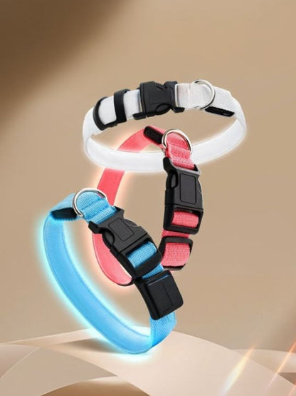 LED Glowing Pet Collar for Night Safety – Rechargeable Light-Up Dog & Cat Collar – view 6