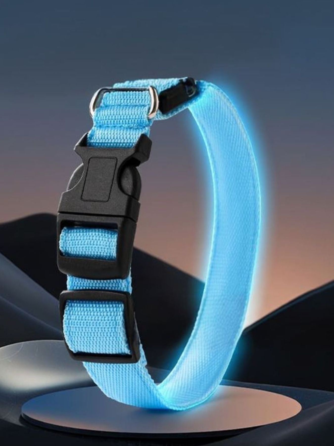 LED Glowing Pet Collar for Night Safety – Rechargeable Light-Up Dog & Cat Collar – view 7