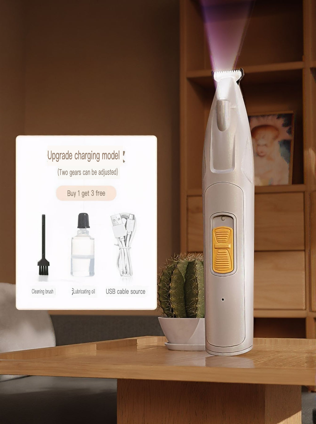 LED Rechargeable Low Noise Pet Paw Trimmer – view 11