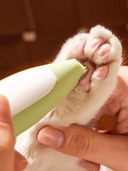 LED rechargeable low-noise pet paw trimmer for dogs and cats