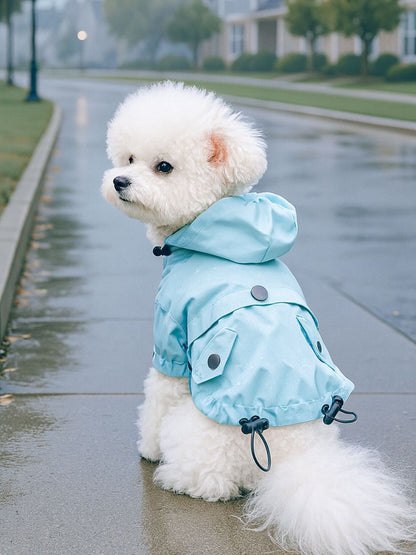 Lightweight Waterproof Pet Raincoat – Hooded Rain Jacket for Dogs & Cats – view 11