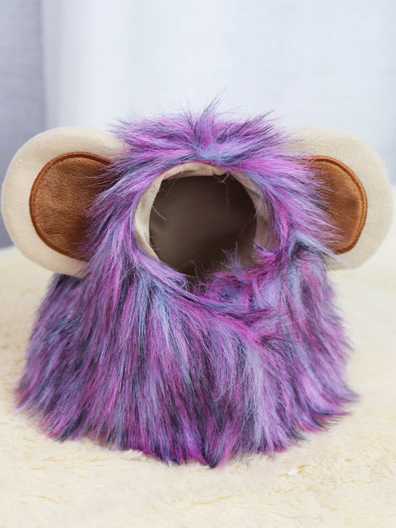 Lion Mane Pet Costume Hood – Soft Polyester Headwear for Dogs & Cats, S–L – view 12