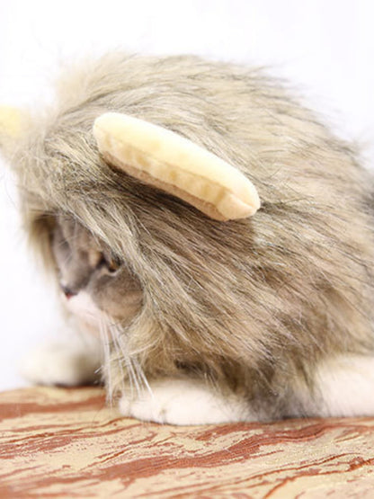 Lion Mane Pet Costume Hood – Soft Polyester Headwear for Dogs & Cats, S–L – view 7