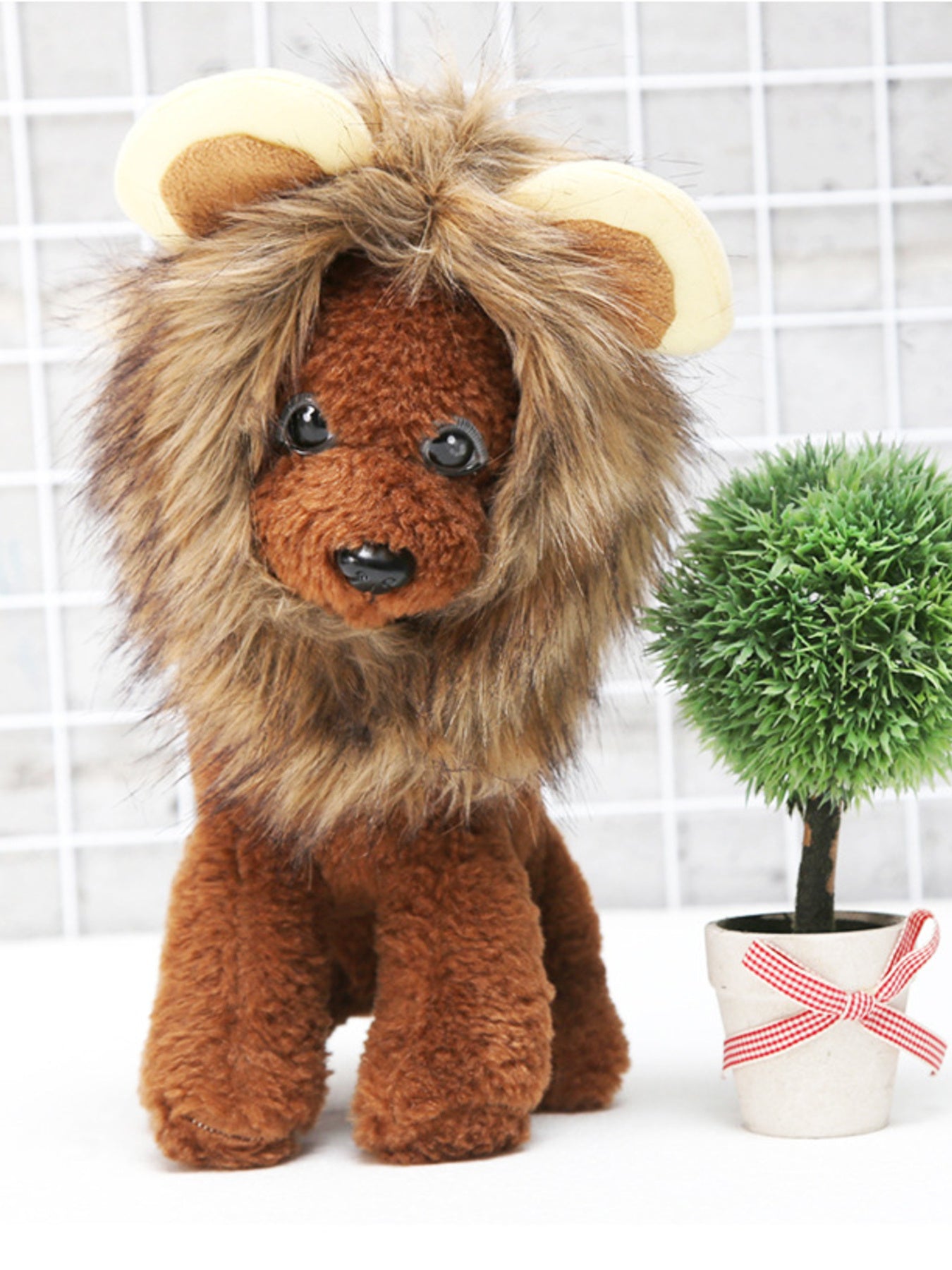 Lion Mane Pet Headwear – Novelty Costume Hood for Dogs & Cats – view 6