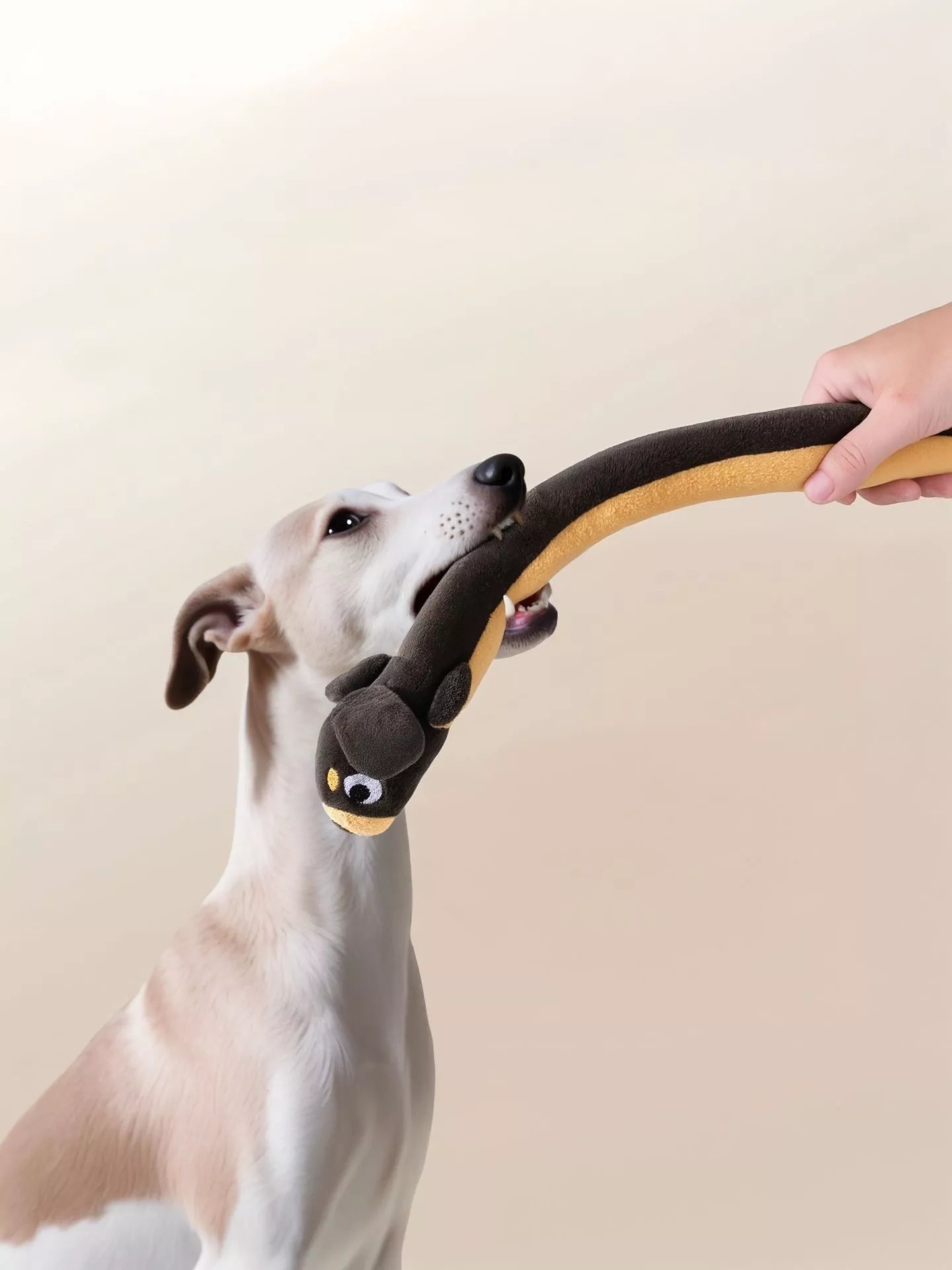 Long Animal Design Squeaky Polyester Pet Plush Toy – Soft Stuffed Toy for Dogs & Cats – view 4