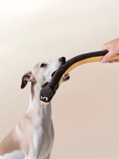 Long Animal Design Squeaky Polyester Pet Plush Toy – Soft Stuffed Toy for Dogs & Cats – view 4