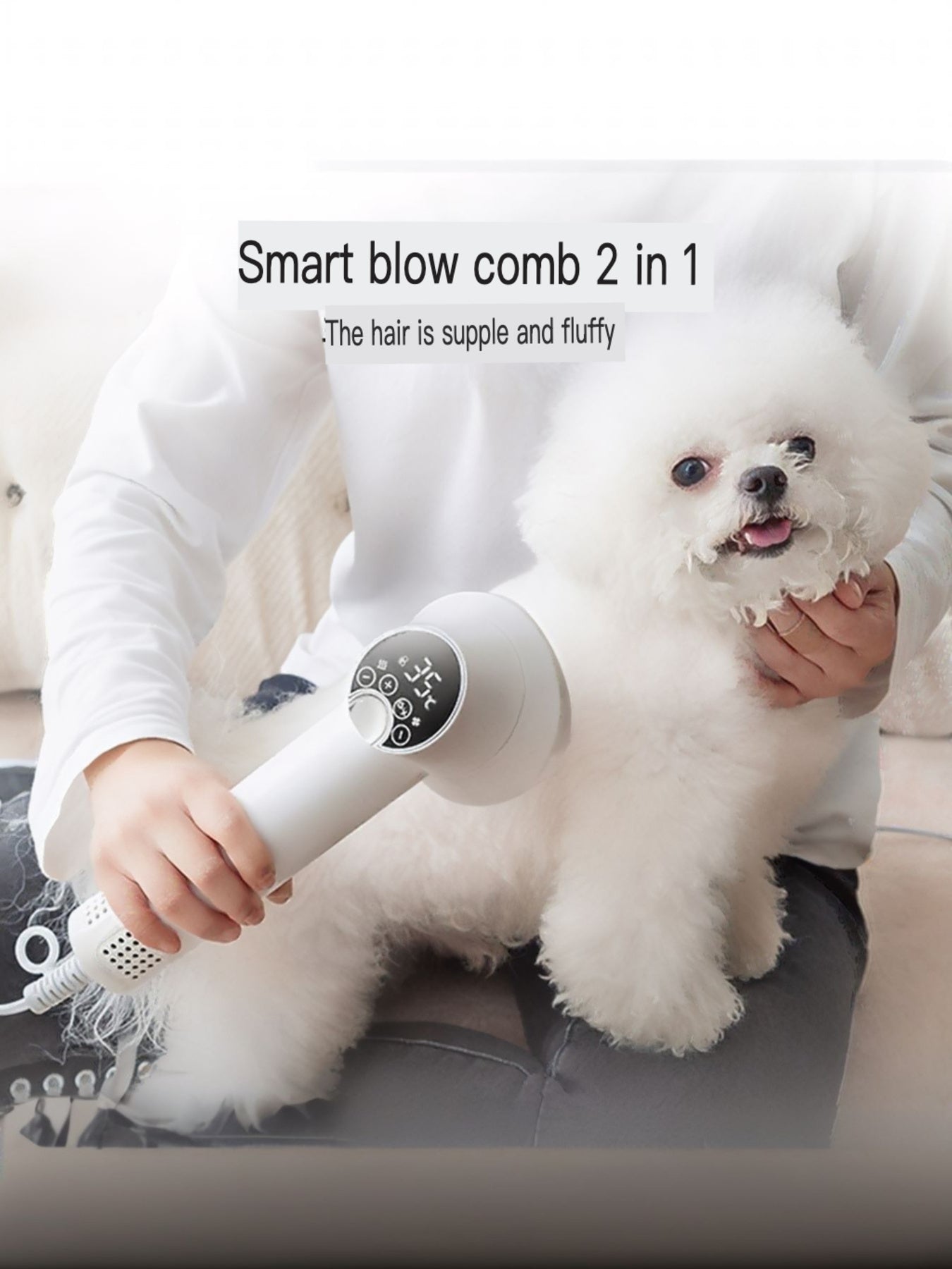 Low Noise Electric Pet Hair Dryer with Grooming Comb – view 4