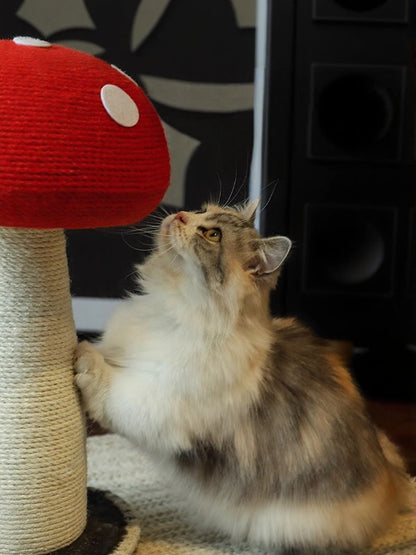 Mushroom-Shaped Hemp Sisal Cat Scratching Post – Novelty Scratcher for Cats – view 4