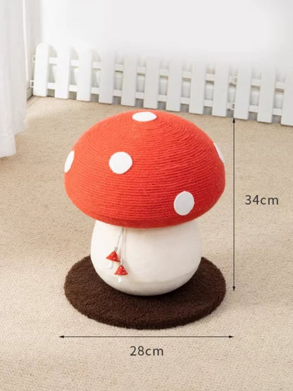 Mushroom-Shaped Hemp Sisal Cat Scratching Post – Novelty Scratcher for Cats – view 8