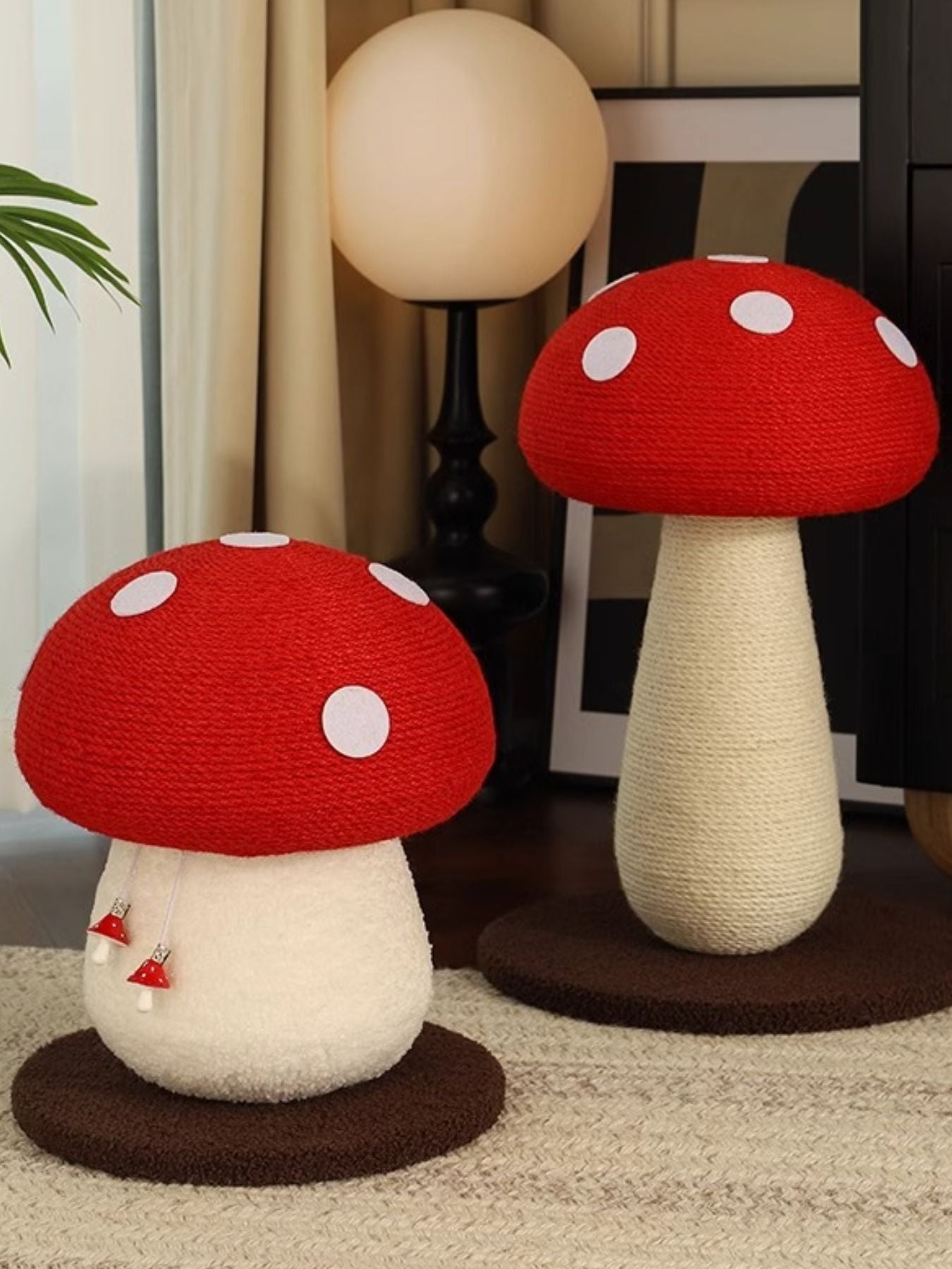 Mushroom-Shaped Hemp Sisal Cat Scratching Post – Novelty Scratcher for Cats – view 9