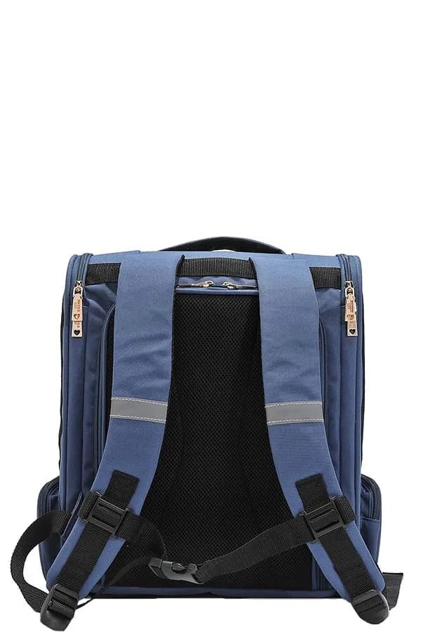 Nicole Lee USA Expandable Pet Carrier Backpack – Large Polyester Dog Breed Print Carrier – view 3