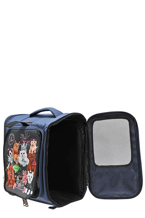 Nicole Lee USA Expandable Pet Carrier Backpack – Large Polyester Dog Breed Print Carrier – view 5