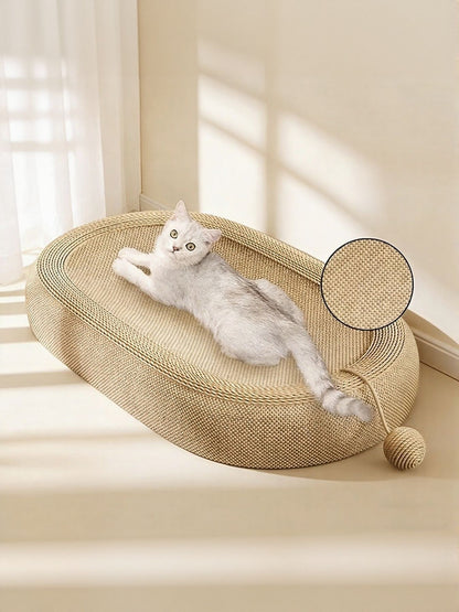 Oval Cotton Cord Cat Scratching Lounge Bed – view 10