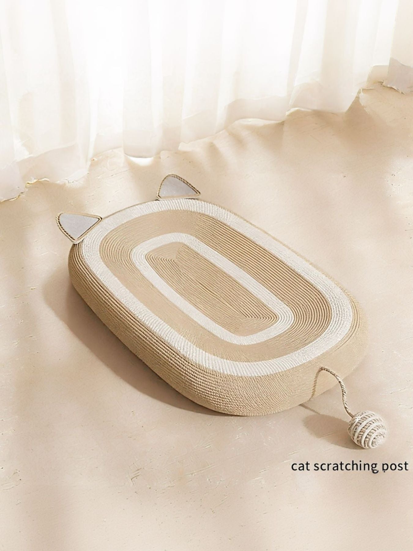 Oval Cotton Cord Cat Scratching Lounge Bed – view 11