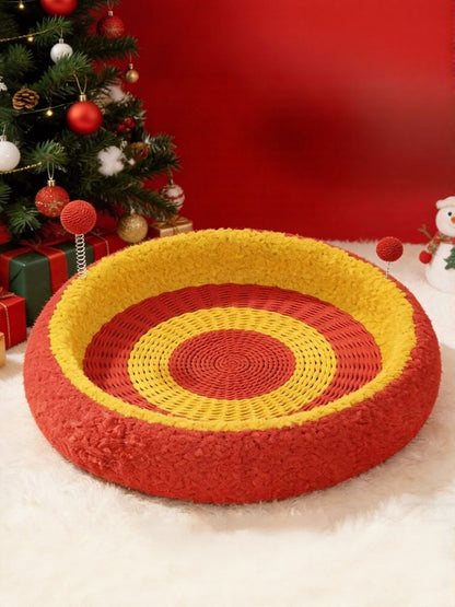 Oval Cotton Cord Cat Scratching Lounge Bed – view 2